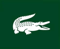 lacoste logo marca símbolo blanco diseño ropa Moda vector ilustración con verde antecedentes