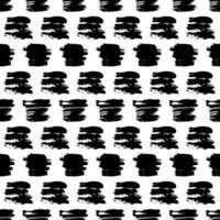 Seamless pattern with dark hand drawn scribble smear on white background. Abstract grunge texture. Vector illustration