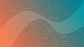 Modern colorful wave curve gradient background. Orange and green minimal abstract presentation backdrop. Vector illustration