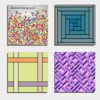 Set of four beautiful abstract backgrounds. Vector illustration.