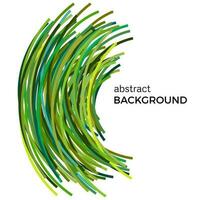 Abstract background with green colorful curved lines in a chaotic order. Colored lines with place for your text on a white background. vector