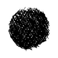 Sketch scribble smear. Black pencil drawing in the shape of a circle on white background. Great design for any purposes. Vector illustration.