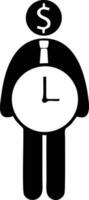 Clock icon symbol design image. Illustration of the alarm watch time isolated vector image. EPS 10