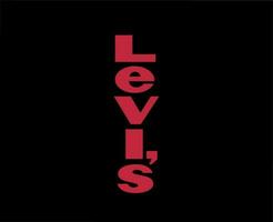 Levis Brand Clothes Logo Name Red Symbol Design Fashion Vector Illustration With Black Background