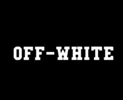 Off-White Brand Symbol Logo Name White Design Clothes Icon Abstract Vector Illustration With Black Background