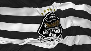 tout possente mazembe, tp mazembe bandiera senza soluzione di continuità looping sfondo, loop urto struttura stoffa agitando lento movimento, 3d interpretazione video