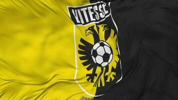 SBV Vitesse Arnhem Flag Seamless Looping Background, Looped Bump Texture Cloth Waving Slow Motion, 3D Rendering video