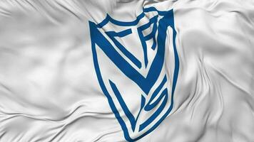 Club Atletico Velez Sarsfield Flag Seamless Looping Background, Looped Bump Texture Cloth Waving Slow Motion, 3D Rendering video