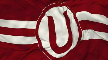 Club Universitario de Deportes Flag Seamless Looping Background, Looped Bump Texture Cloth Waving Slow Motion, 3D Rendering video