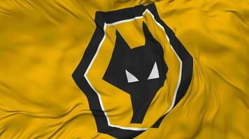 Wolverhampton zwervers Amerikaans voetbal club vlag naadloos looping achtergrond, lusvormige buil structuur kleding golvend langzaam beweging, 3d renderen video