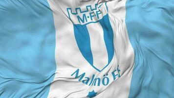 Malmo Fotbollforening, Malmo FF Flag Seamless Looping Background, Looped Bump Texture Cloth Waving Slow Motion, 3D Rendering video