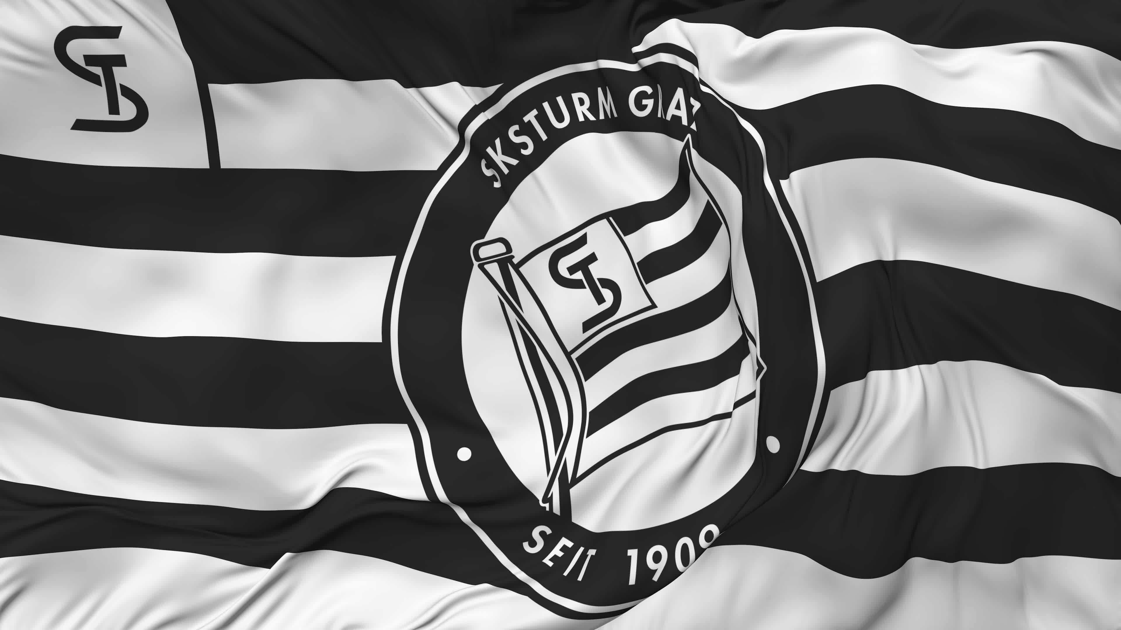 Sportklub Sturm Graz, SK Sturm Graz Flag Seamless Looping Background 