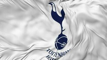 tottenham espuela caliente fútbol americano club bandera sin costura bucle fondo, serpenteado bache textura paño ondulación lento movimiento, 3d representación video