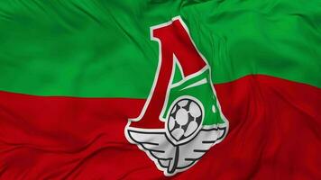 fc lokomotiv Moskou vlag naadloos looping achtergrond, lusvormige buil structuur kleding golvend langzaam beweging, 3d renderen video