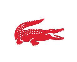 Lacoste Logo Brand Symbol Red Design Clothes Fashion Vector Illustration