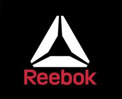 reebok marca logo símbolo con nombre ropa diseño icono resumen vector ilustración con negro antecedentes