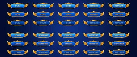 Medieval game button animation sprite with crown vector