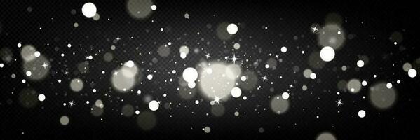 White bokeh light overlay effect with shimmer png vector