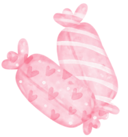 schattig roze halloween zoet snoep riet tekenfilm hand- geschilderd waterverf illustratie png