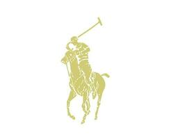 polo marca logo oro símbolo ropa diseño icono resumen vector ilustración