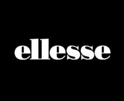 Ellesse Brand Logo Name White Symbol Design Clothes Fashion Vector Illustration With Black Background