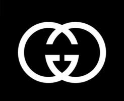 gucci marca logo símbolo blanco diseño ropa Moda vector ilustración con negro antecedentes