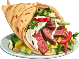 gyros pita grekisk snabb mat png