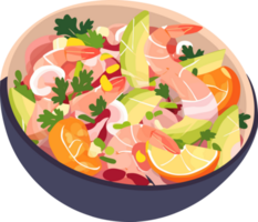 mescolare di mare cibo peruviano ceviche illustrazione png