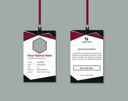 Professional Identity Card Template Vector for Employees and Others