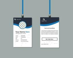 Minimalist simple id card template vector