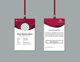 clean id card design with realistic mockup vector