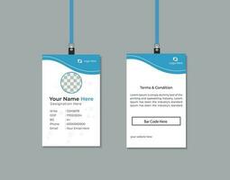 Blue Color School and College Student Id Card Design vector