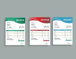 Invoice minimal design template. Bill form business invoice accounting. vector