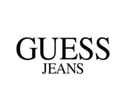 Guess Jeans Brand Logo Symbol Black Design Clothes Fashion Vector Illustration