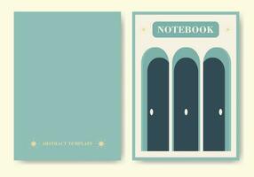 Minimalistic architecture elements notebook cover. Editable size mock-up vector