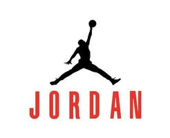 Jordán marca logo símbolo con nombre diseño ropa ropa deportiva vector ilustración