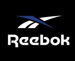 reebok logo ropa marca con nombre símbolo diseño icono resumen ilustración vector con negro antecedentes