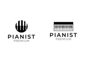 piano logo diseño. sencillo piano logo vector