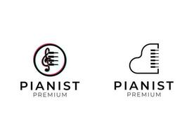 Piano logo design. Simple piano logo vector