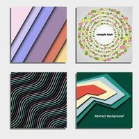Set of four beautiful abstract backgrounds. Vector illustration.