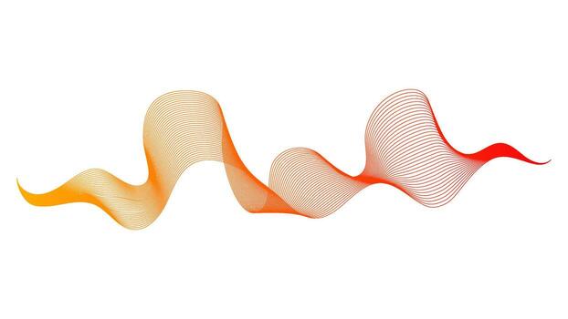 Abstract backdrop with colorful wave gradient lines on white background. Modern technology background, wave design. Vector illustration