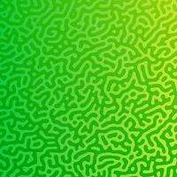 Green Turing reaction gradient background. Abstract diffusion pattern with chaotic shapes. Vector illustration.