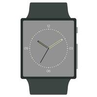 clásico diseño mecánico reloj de pulsera aislado en blanco antecedentes. reloj cara con hora, minuto y segundo manos. vector ilustración.