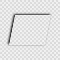 Dark realistic shadow. Parallelogram shadow isolated on background. Vector illustration.