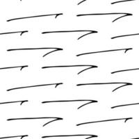 Seamless pattern with black hand drawn doodle arrows on white background. Abstract grunge texture. Vector illustration