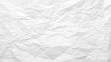 White clean crumpled paper background. Horizontal crumpled empty paper template for posters and banners. Vector illustration