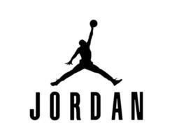 Jordan Brand Logo Symbol With Name Black Design Clothes Sportwear Vector Illustration