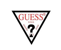 Guess Brand Logo Symbol Black And Red Design Clothes Fashion Vector Illustration