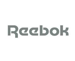 reebok marca logo símbolo nombre gris ropa diseño icono resumen vector ilustración