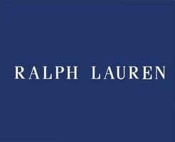 Ralph lauren marca logo nombre blanco símbolo ropa diseño icono resumen vector ilustración con azul antecedentes